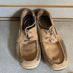 Sperry Top-Sider Tan Leather Boat Shoes Mens‎ Size 9M Casual Comfort